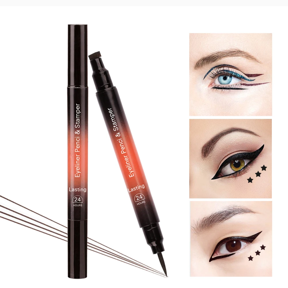 

Double-headed Seal Eyeliner High Quality Long Lasting Soft Black Eyeliner Makeup Comestics Eyeliner Beginners Makeup TSLM1