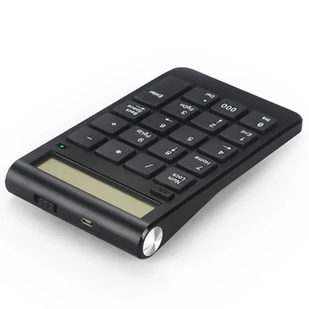 

USB Receiver Digital Display 2.4G Wireless Keyboard Smart Financial LCD Screen Ergonomic Accounting Numeric Keypad Rechargeable