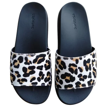 

Girls' Summer Leather Slippers Leopard Casual Sandals