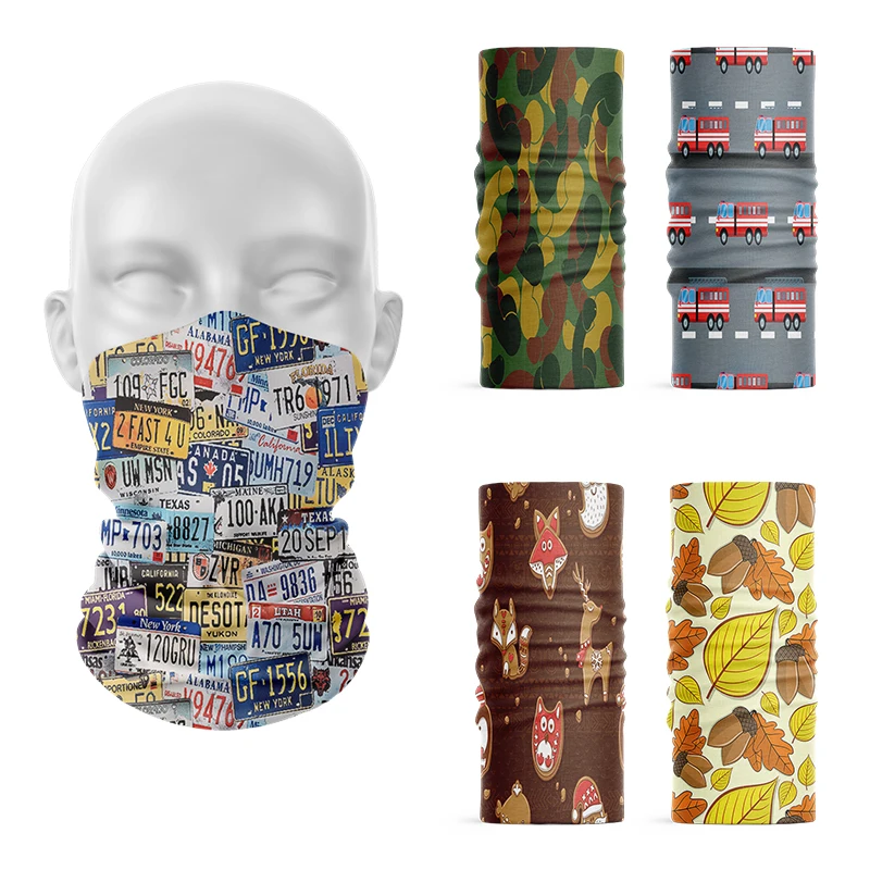 Abstract Art Head Scarf Irregular Pattern Face Cover Bandana Cycling Neck Gaiter Outdoor Sports Headdress Wrap Turban For Adult ethnic paisley pattern cycling scarf seamless polyster face neck gaiter women running headband hiking riding bandana for men