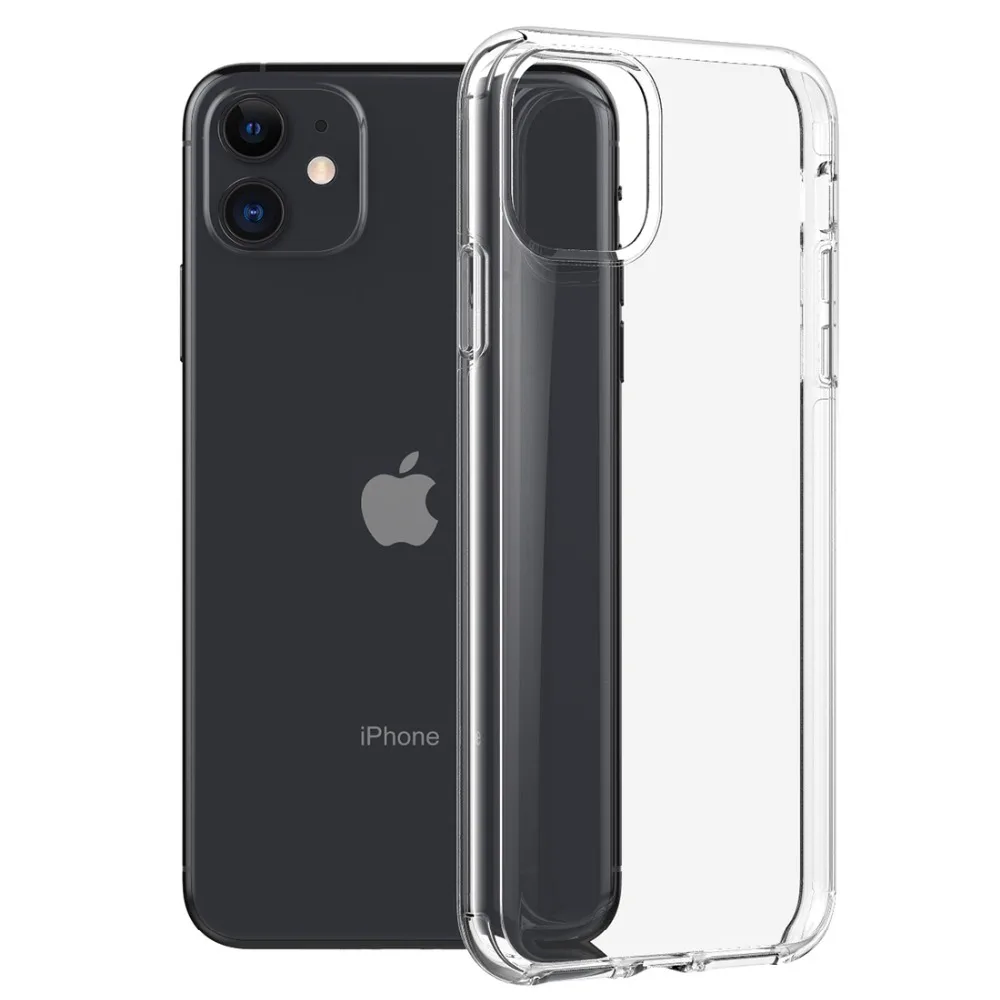 Для iPhone 11 чехол TPU рамка+ PC крышка прозрачный защитный бампер для телефона защитная крышка для iPhone 11 6,1 дюймов