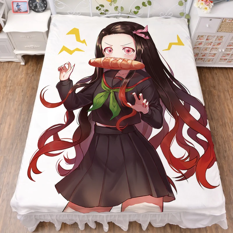March обновление японского аниме Demon Slayer: Kimetsu no Yaiba Сексуальная девочка кровать молочное волокно лист и одеяло летнее одеяло 150x200 см