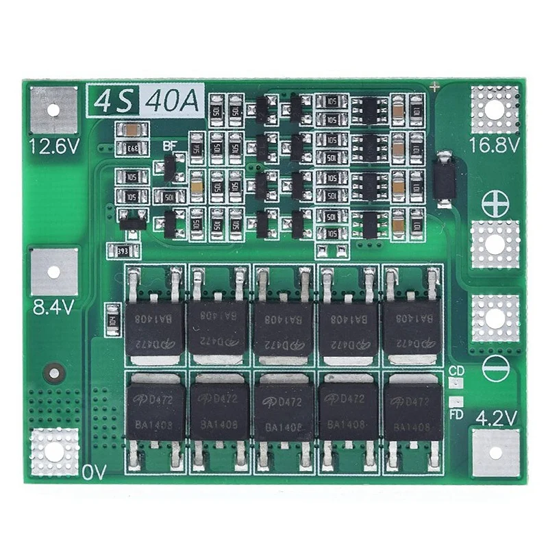 4S 40A литий-ионный аккумулятор 18650 зарядное устройство Pcb плата защиты BMS для сверлильного двигателя 14,8 V 16,8 V Lipo модуль