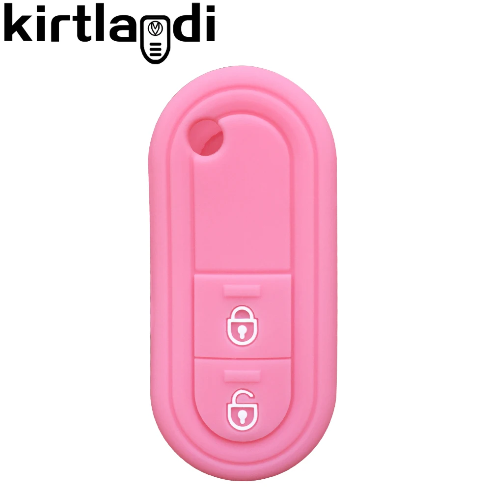 Silicone Protective Car Key Cover - 2-Button Flip Folding Key Accessory