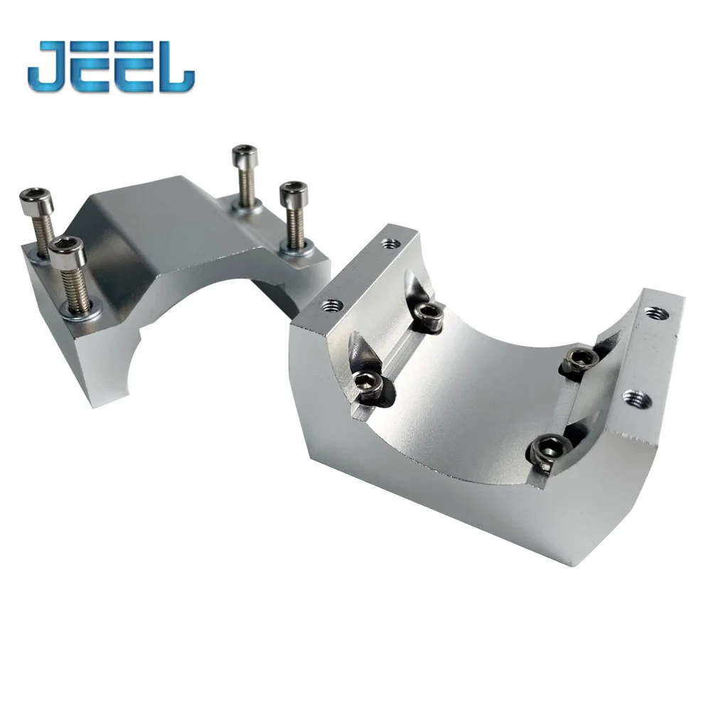 Cutting Bracket Spindle Motor 52mm Aluminum Spindle Clamp Motor Bracket with 4pcs Screw for CNC Engraving Router Machine Motor Mounting Holder