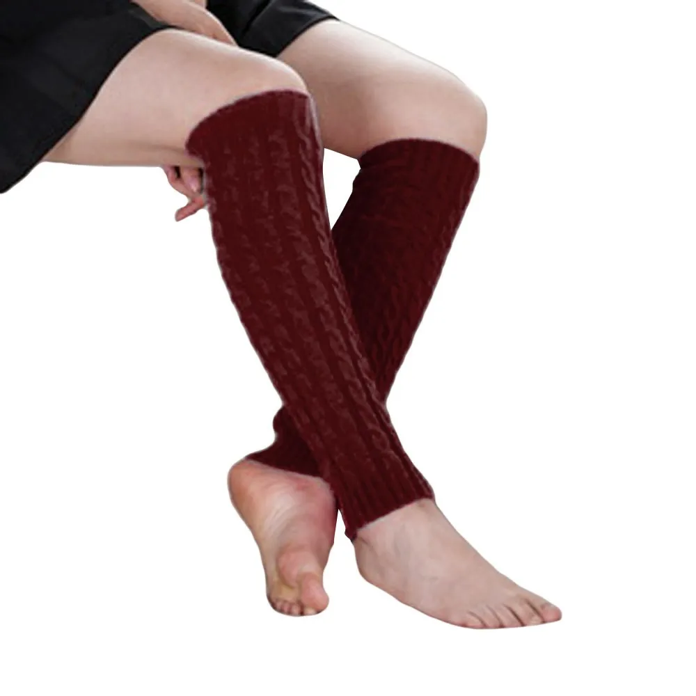 Woman Knitted Leg Warmers Socks Winter Warm Leg Knee Warmers Crochet Long Socks High Knee Socks Medias De Mujer#38