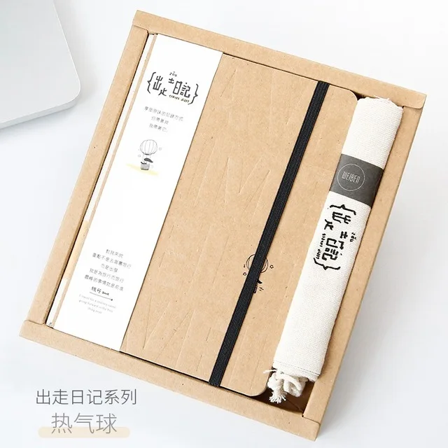 Kawaii Planner Lovely Diary Stationery and Gift Box Set Cats Travel In Hand Ledgers Diary Notebook - Цвет: Синий
