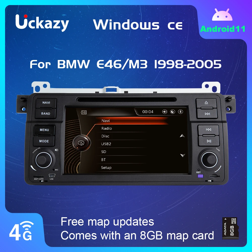 Автомобильный мультимедийный плеер Uckazy 1 Din Автомагнитола для BMW E46 M3 Rover 75 Coupe