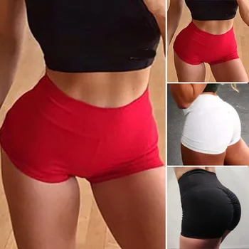 

High Waist Seamless Gym Shorts Fitness Yoga Short Scrunch Butt Yoga Shorts Spandex Red Short Workout Legging