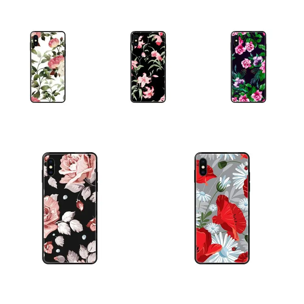 Cover For Samsung Galaxy A5 A6 A7 A8 A10 A10S A20 A20S A20E A21S A30S A40 A50 A70 A71 A70E Vintage Chinese Rose Flower | Мобильные