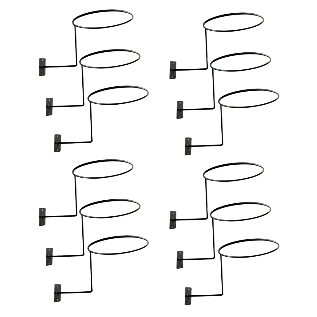 12 Pcs Wall Mount Metal Holder Rack Hanger Hook For Fisherman Hat Scarf