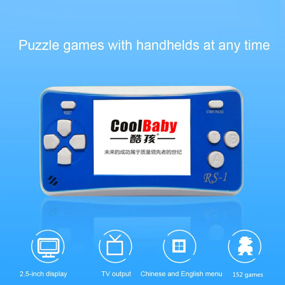10 шт портативная игровая консоль классический 8-битный игровой плеер содержит 152 игр 2,5 дюймов экран CoolBaby RS-01