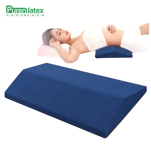 PurenLatex Lumbar Pillow for Sleeping Memory Foam Bed Back Support