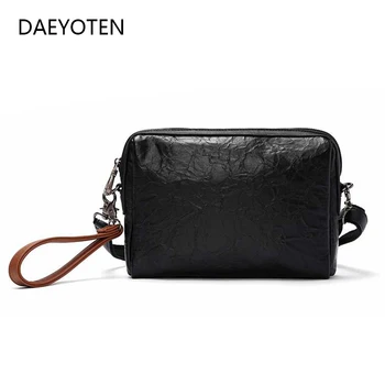 

DAEYOTEN Men's Handbag Soft Leather Clutch Bag Large Capacity 2020 New Fashion Men Shoulder Bag Multifunctional Purses ZM0741