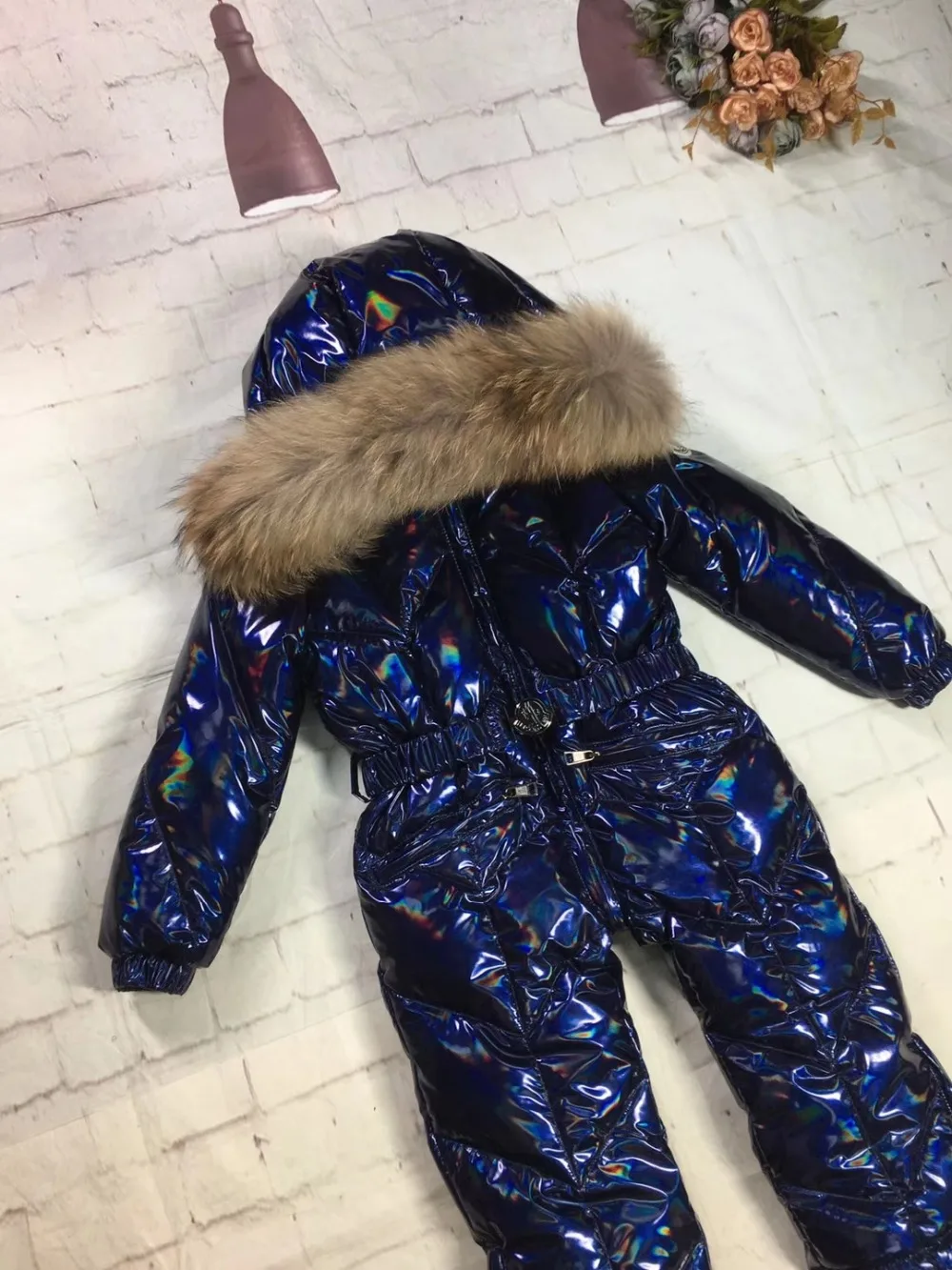 Зимняя куртка с натуральным мехом; куртки для мамы и ребенка; Детский комбинезон; зимний костюм; семейный комбинезон; лыжный комбинезон; верхняя одежда