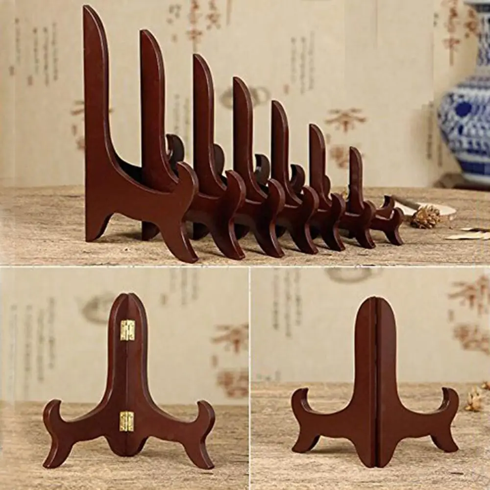 Support Assiette Decorative En Bois, Assiette De Table Presentoir Pour Cadres Photos Et Chevalet Polyvalent Pour Livres Et Tablettes Design Vintage 98548330