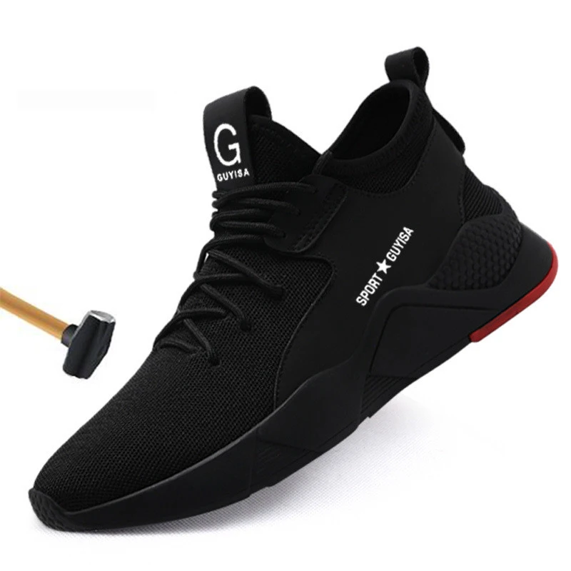 

2019 Mens Safety Shoes Breathable Anti-smashing Steel Toe Work Boots Outdoor Sneaker Work Safety Boot Indestructible Shoes 36-48