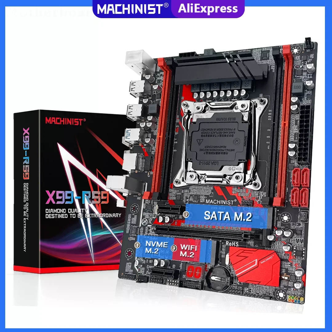 gaming pc best motherboard MACHINIST X99 Motherboard LGA 2011-3 Xeon E5 V3 V4 Processor With Dual M.2 NVME Slot Support Four Channel DDR4 ECC RAM X99-RS9 motherboards computer