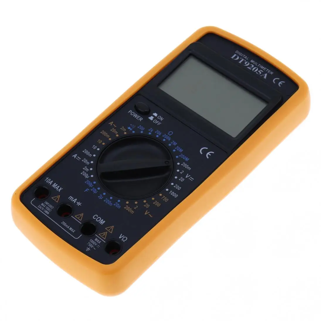 DT9205A LCD Display DMM Capacitance and hFE Test Multimetro Digital Multimeter with English Instructions