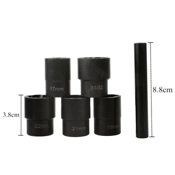 

6 pcs Nut Extractor Set Damaged Remover Chrome Molybdenum Steel With rod