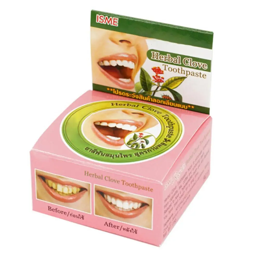 

Natural Herbal Clove Thailand Toothpaste Tooth Whitening Toothpaste Remove Stain Antibacterial Allergic Tooth Paste