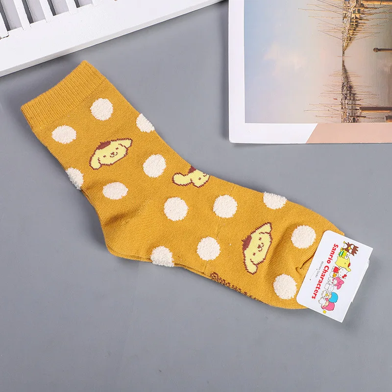 Мультфильм Аниме Cinnamoroll babyCinnamoroll kerokerokeroppi Gudetama Bad Марка Badtz Maru crew женские носки хлопок модные спортивные повседневные