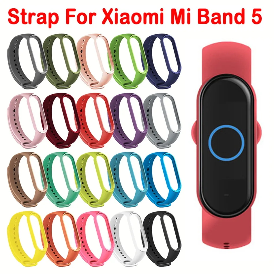 Ремешок для Xiaomi Mi Band 5 ремешок спортивные часы силиконовый браслет Miband NFC Браслет