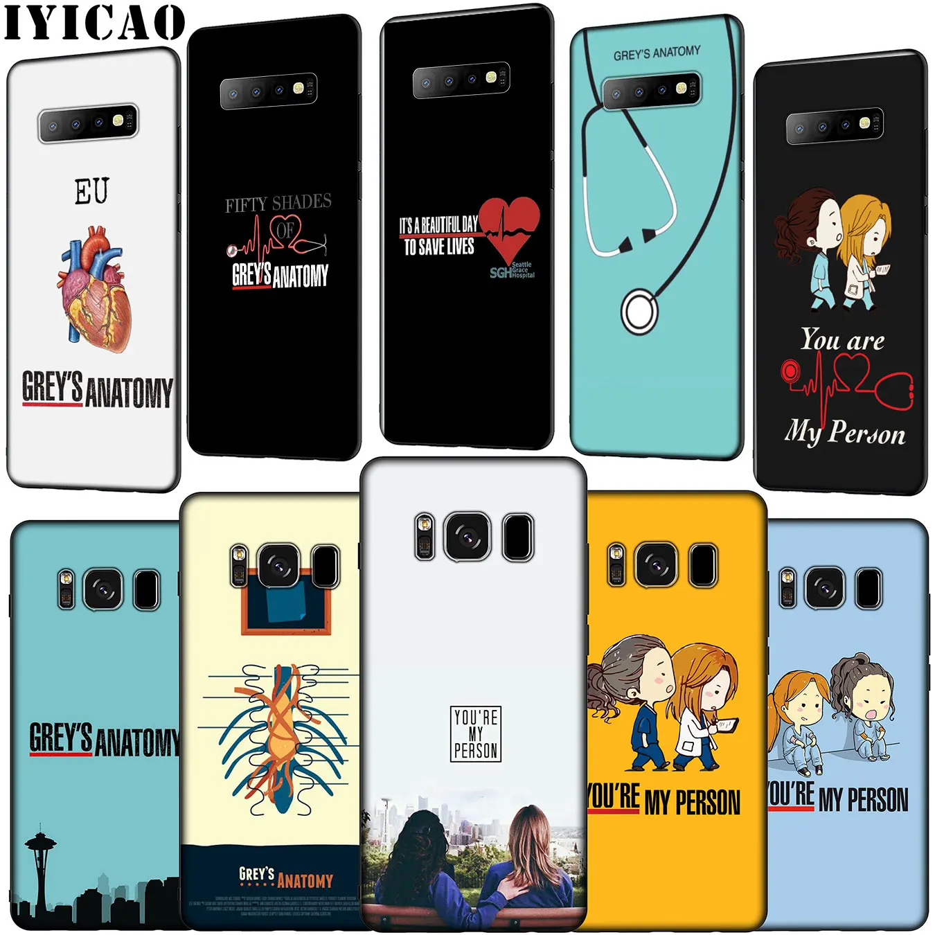 IYICAO Greys Grey's Anatomy Soft Silicone Phone Case for Samsung Galaxy S20 Ultra S10 Lite S9 S8 Plus S6 S7 Edge S10e Cover |