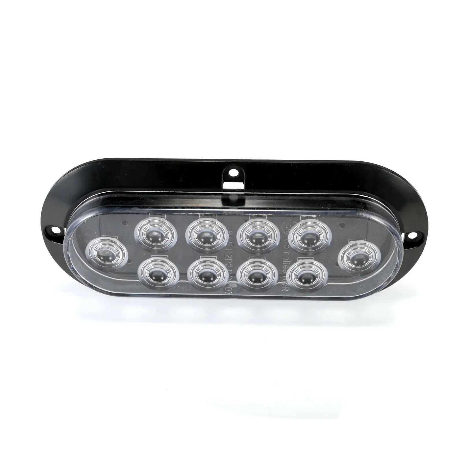 10 LED 6'' Oval Surface Mount Brake Stop Side Maker Stop Turn Signal Tail Light Trailer Truck Lamp 12V