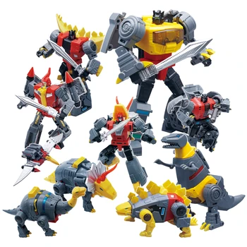 

Planet Dinosaur Transformation Origional Paint Dinobots Warrior Animation Color Deformation Action FIgure Transformer G1 Toy