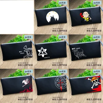 

Anime Fairy Tail/Totoro/Tokyo Ghoul/Naruto PU Leather Wallet Men and Women's Pencil Case Bag