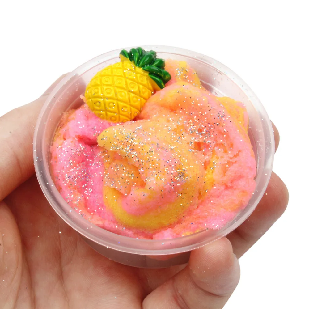 Colorful Mixing Cloud Cotton Candy Slime Fluffy Polymer Anti Stress Slime Sludge Cotton Mud Toy Toys For Children #A