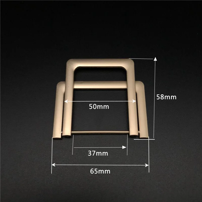 Meetee 2/5 шт ID37mm прямоугольная металлическая двойной кольцевые пряжки ремень крючок DIY обуви одежды украшение Пряжка аппаратный аксессуар BF470