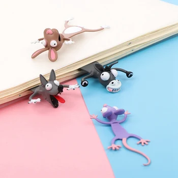 

Original Cute Cat Bookmark 3D Stereo Cartoon Marker Animal Bookmarks Pvc Material Funny Bookmark Student School Stationery Gift