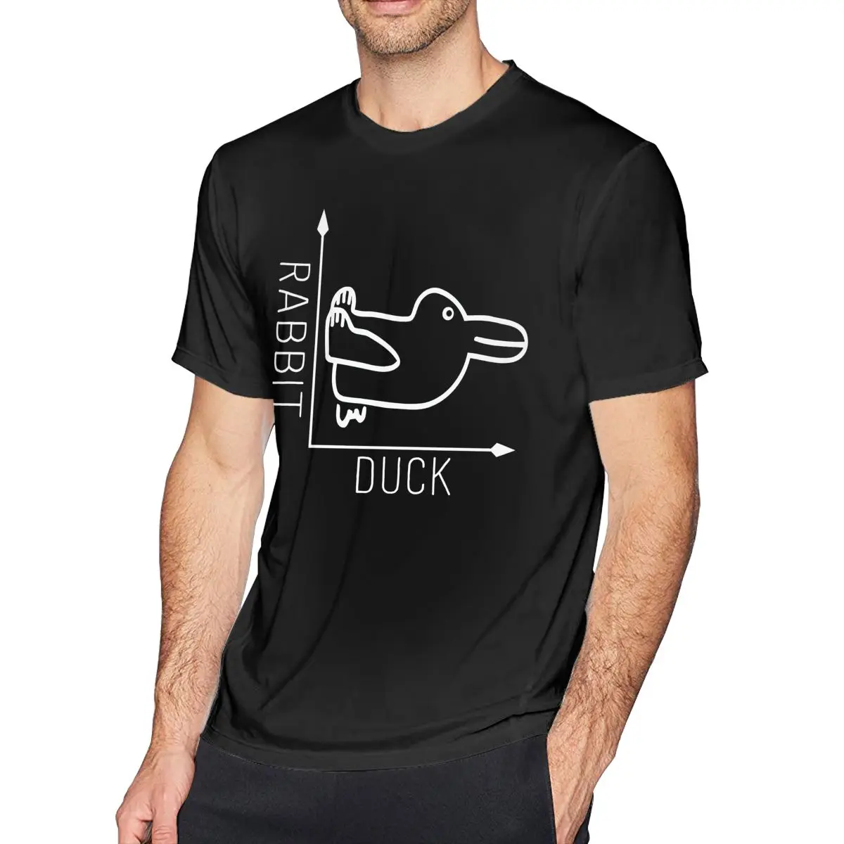 

Rabbit T Shirt Rabbit Duck Math Geometry Graph T-Shirt Awesome Short-Sleeve Tee Shirt Cotton Tshirt