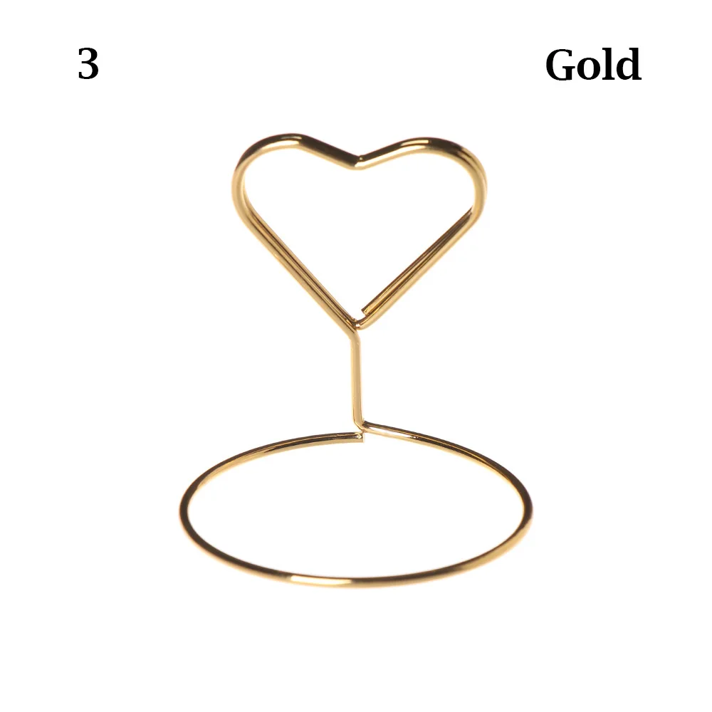 gold H 4.3CM Горячая Распродажа, заметки, фото рамка, стол, номер, фото держатель, круглый деревянный фото зажим, памятка, имя, карта, кулон, держатель - Цвет: gold H 4.3CM