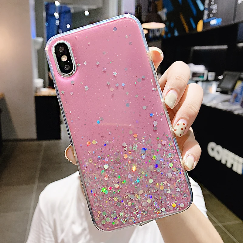 Блестящий блестящий чехол с блестками для HUAWEI NOVA2S A3 A5 P20 30 pro lite прозрачный