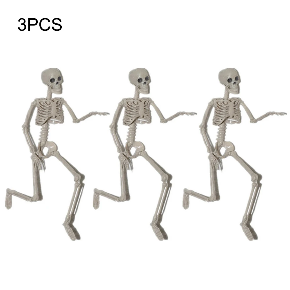 

Halloween Prop Human Skeleton Full Size Skull Hand Life Body Anatomy Model Decor 3 Pcs Halloween Decoration 40cm