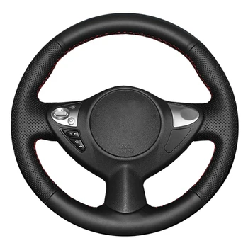 

DIY Genuine Leather Car Steering Wheel Cover For Infiniti FX FX35 FX37 FX50 Nissan Juke Maxima Sent/Custom Steering Wheel Braid