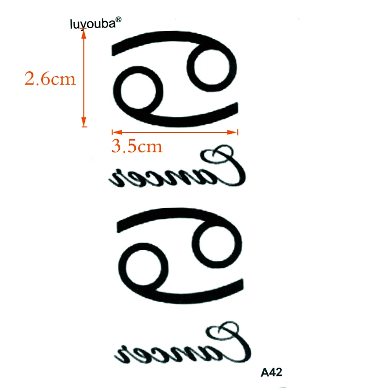 Созвездие овна и рак Водонепроницаемая временная татуировка наклейка хна нательная Татуировка наклейка-Татуировка флэш-тату