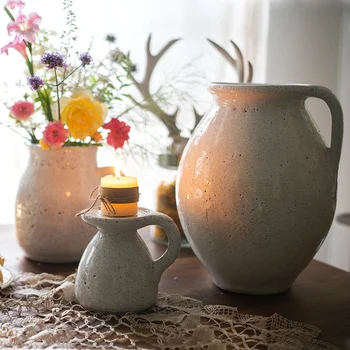 

Stone White Decor Candle Holder Table Modern Creative Nordic Garden Retro Wedding Romantic Dinner Portavelas Home Decor BY50CH
