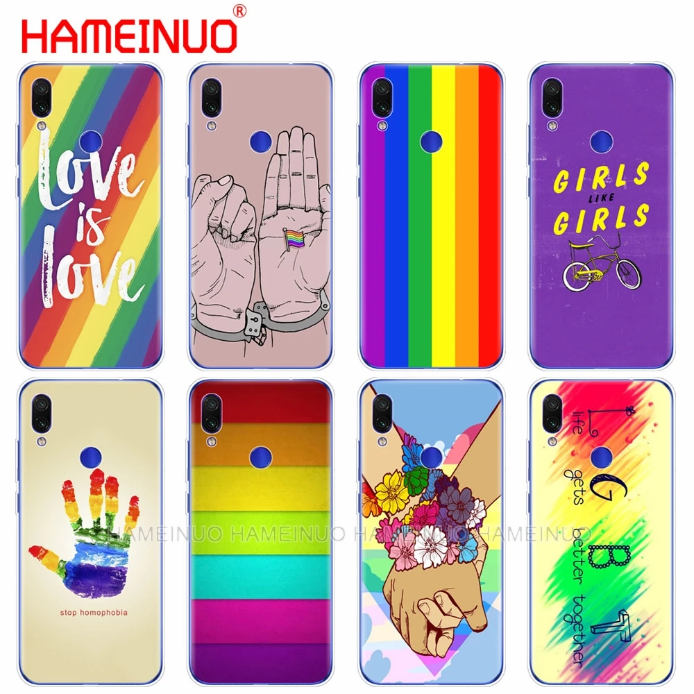 

silicon phone cover case for xiaomi mi 9 SE 9t PRO CC9 SE A3 Lite redmi NOET 7 7S PRO 7A go k20 pro y3 Gay Lesbian LGBT Rainbow