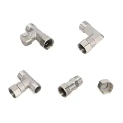 Stainless Steel G1/2 Union Hexagon Tee Elbow Straight Connector 1/2