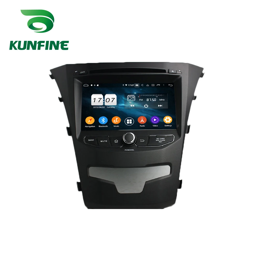 Clearance Android 9.0 Octa Core 4GB RAM 64GB Rom Car DVD GPS Multimedia Player Car Stereo for SsangYong Korando 2014 Radio Headunit 3