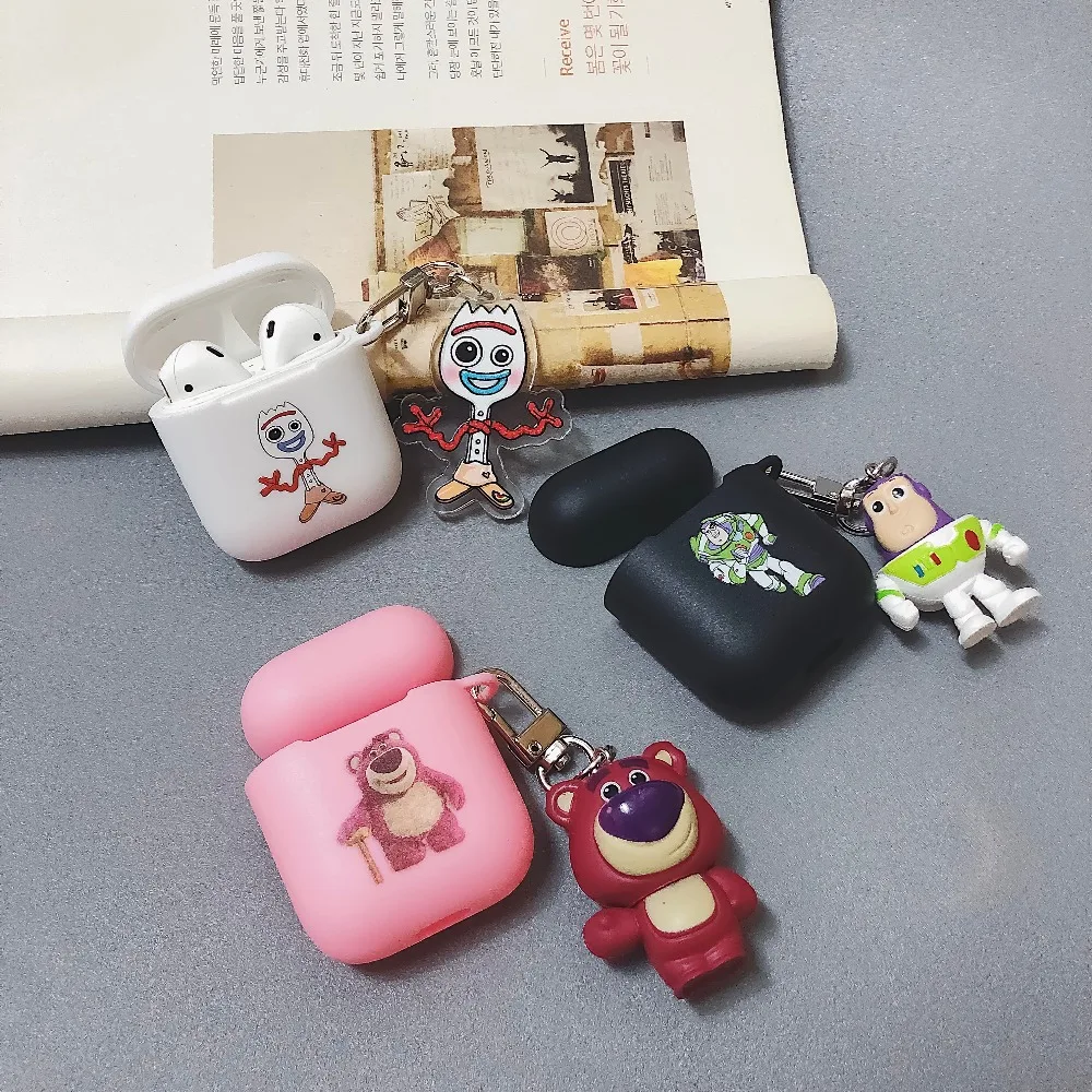 История игрушек мультфильма Вуди Базз Лайтер чехол для airpods Apple airpods 1 2 Беспроводная bluetooth гарнитура крышка аксессуары чехол коробка