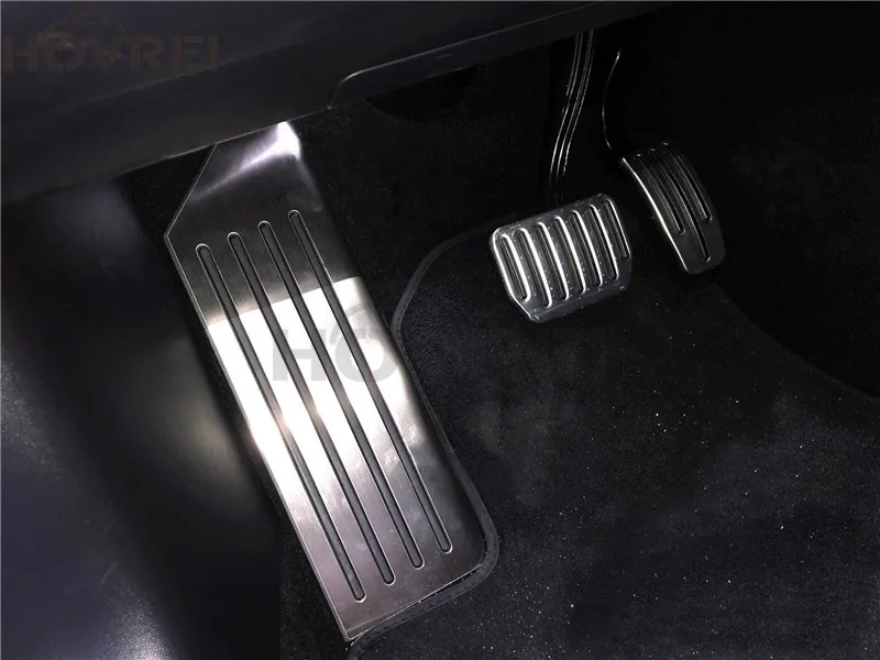 Автомобильный Стайлинг, алюминиевая Педаль для Tesla, модель 3, акселератор, газ, топливо, педаль тормоза, педали для отдыха, коврики, покрытие