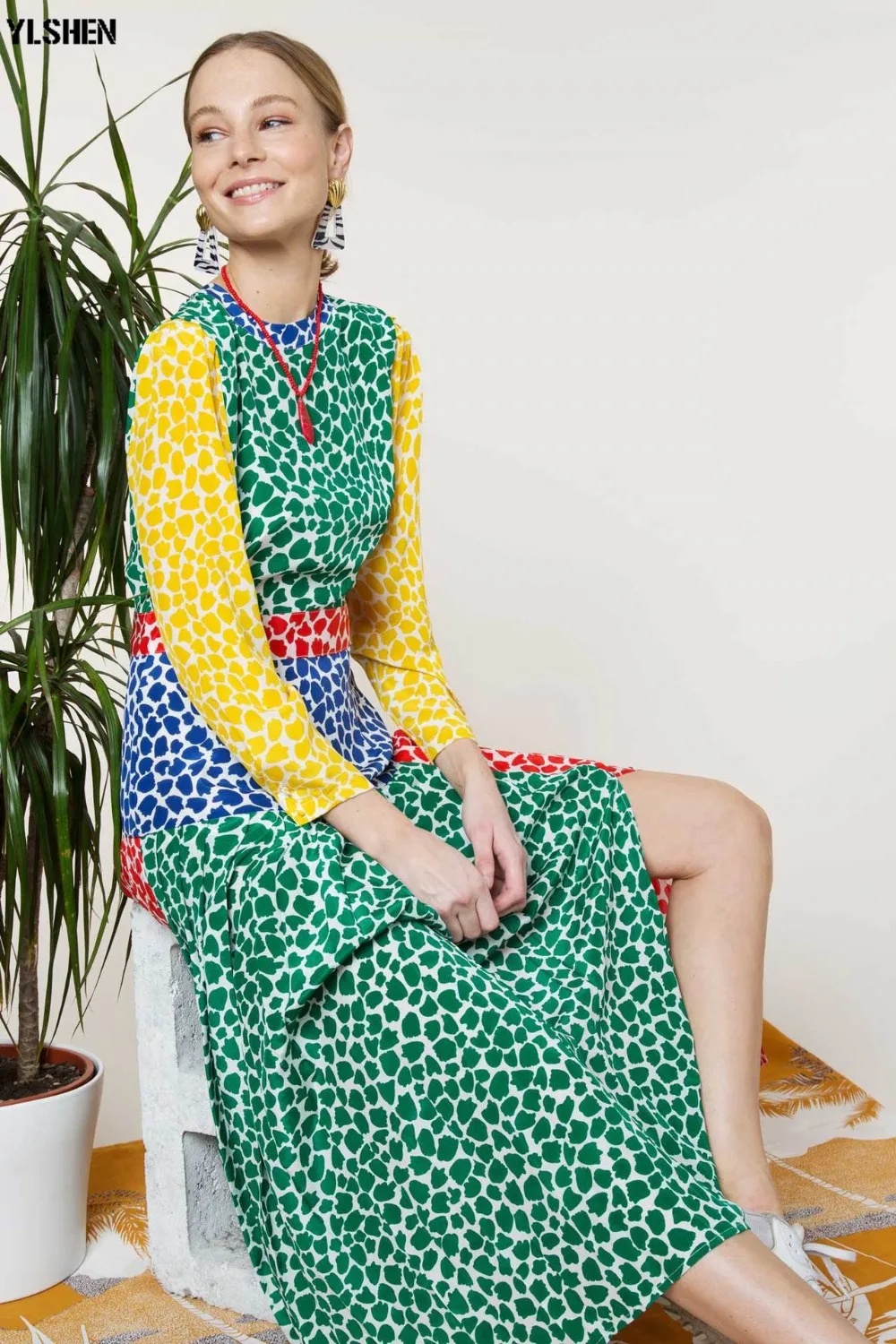 New African Dresses For Women Clothes Dashiki Rainbow Leopard Split Africa Dress Clothing High Quality Boubou Robe Africaine 04