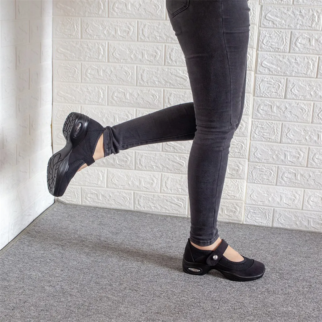 Танцевальная обувь спортивная особенность современный танцевальный джаз обувь мягкая подошва дышащая танцевальная обувь кроссовки для женщин обувь для тренировок JU19 1