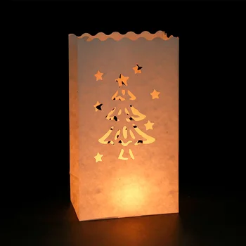 

Christmas Luminary Candle Bag Decoration Bright Flame Resistant Light Parties Weddings and Birthday Creating Romantic Atmosphere