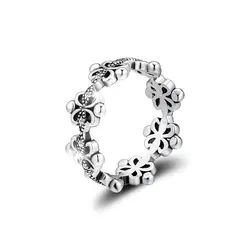 Кольца CKK Оригинальное Настоящее серебро 925 пробы классическое элегантное серебряное кольцо Совместимо с европейскими ювелирными модными